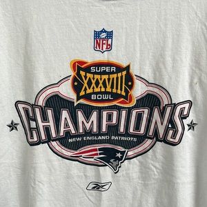 2003-2004 New England patriots Super Bowl champions T-shirt Top Men Size L
